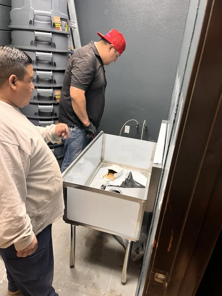 Commercial plumbing and sink installation in Oakdale